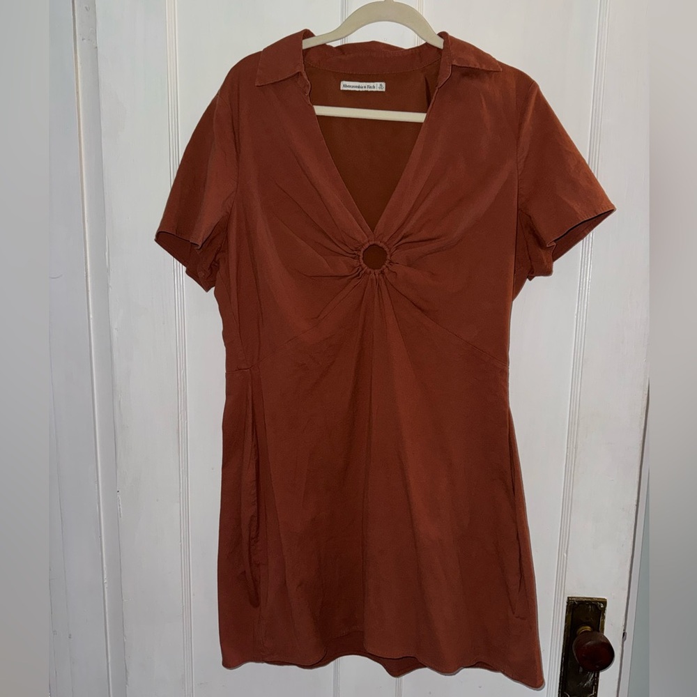 Abercrombie & Fitch Rust Short Sleeve Dress XL